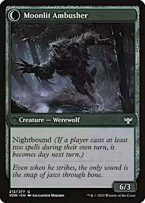 Oakshade Stalker // Moonlit Ambusher [Innistrad: Crimson Vow] [Foil]