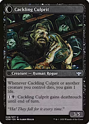 Panicked Bystander // Cackling Culprit [Innistrad: Crimson Vow] [Foil]