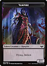 Blood // Vampire (007) Double-Sided Token [Innistrad: Crimson Vow Tokens]