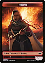 Wolf (011) // Human (010) Double-Sided Token [Innistrad: Crimson Vow Tokens]