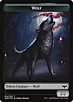 Zombie (008) // Wolf (014) Double-Sided Token [Innistrad: Crimson Vow Tokens]