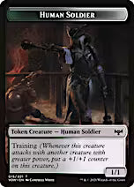 Zombie (008) // Human Soldier Double-Sided Token [Innistrad: Crimson Vow Tokens]