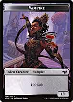 Blood // Vampire (016) Double-Sided Token [Innistrad: Crimson Vow Tokens] [Foil]
