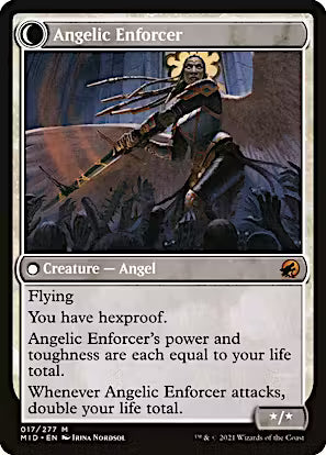 Enduring Angel // Angelic Enforcer [Innistrad: Midnight Hunt Prerelease Promos]