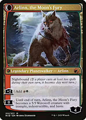 Arlinn, the Pack's Hope // Arlinn, the Moon's Fury [Innistrad: Midnight Hunt Prerelease Promos]