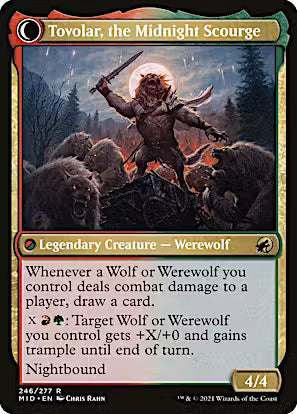 Tovolar, Dire Overlord // Tovolar, the Midnight Scourge [Innistrad: Midnight Hunt] [Foil]