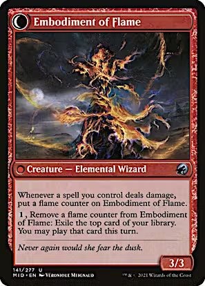 Flame Channeler // Embodiment of Flame [Innistrad: Midnight Hunt] [Foil]