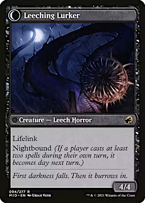 Curse of Leeches // Leeching Lurker [Innistrad: Midnight Hunt] [Foil]