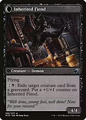 Heirloom Mirror // Inherited Fiend [Innistrad: Midnight Hunt] [Foil]