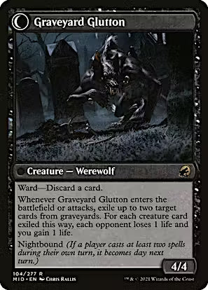 Graveyard Trespasser // Graveyard Glutton [Innistrad: Midnight Hunt] [Foil]