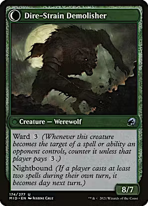 Burly Breaker // Dire-Strain Demolisher [Innistrad: Midnight Hunt] [Foil]