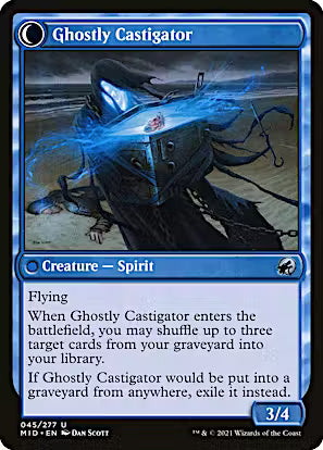 Covetous Castaway // Ghostly Castigator [Innistrad: Midnight Hunt] [Foil]
