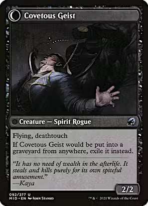 Covert Cutpurse // Covetous Geist [Innistrad: Midnight Hunt] [Foil]