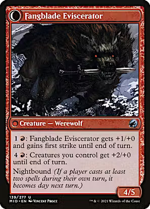 Fangblade Brigand // Fangblade Eviscerator [Innistrad: Midnight Hunt] [Foil]