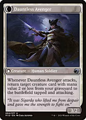Bereaved Survivor // Dauntless Avenger [Innistrad: Midnight Hunt] [Foil]