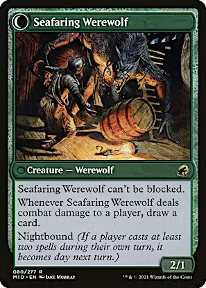 Suspicious Stowaway // Seafaring Werewolf [Innistrad: Midnight Hunt Prerelease Promos]