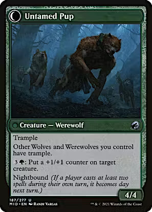 Hound Tamer // Untamed Pup [Innistrad: Midnight Hunt] [Foil]