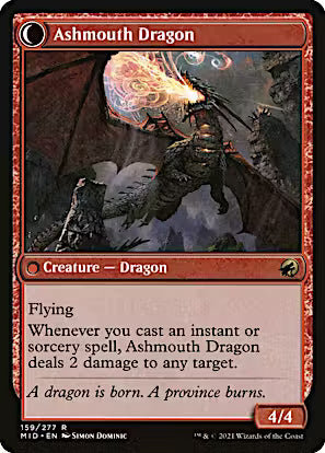 Smoldering Egg // Ashmouth Dragon [Innistrad: Midnight Hunt Prerelease Promos]