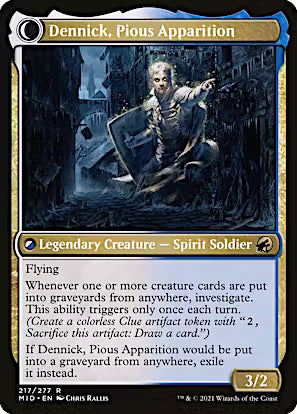 Dennick, Pious Apprentice // Dennick, Pious Apparition [Innistrad: Midnight Hunt] [Foil]
