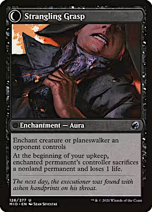 Vengeful Strangler // Strangling Grasp [Innistrad: Midnight Hunt] [Foil]