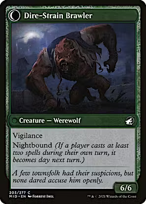 Tireless Hauler // Dire-Strain Brawler [Innistrad: Midnight Hunt] [Foil]