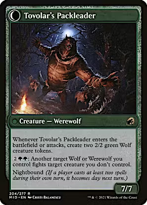 Tovolar's Huntmaster // Tovolar's Packleader [Innistrad: Midnight Hunt] [Foil]