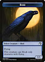 Zombie (005) // Bird Double-Sided Token [Innistrad: Midnight Hunt Tokens]