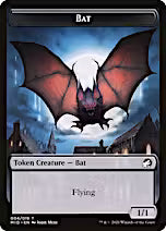 Zombie (005) // Bat Double-Sided Token [Innistrad: Midnight Hunt Tokens]