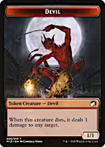 Zombie (005) // Devil Double-Sided Token [Innistrad: Midnight Hunt Tokens]