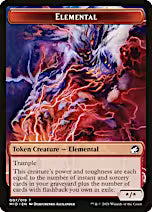 Wolf // Elemental Double-Sided Token [Innistrad: Midnight Hunt Tokens]