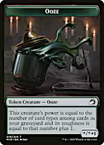 Zombie (005) // Ooze Double-Sided Token [Innistrad: Midnight Hunt Tokens]
