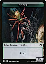 Wolf // Spider Double-Sided Token [Innistrad: Midnight Hunt Tokens] [Foil]