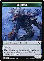 Clue // Treefolk Double-Sided Token [Innistrad: Midnight Hunt Tokens]