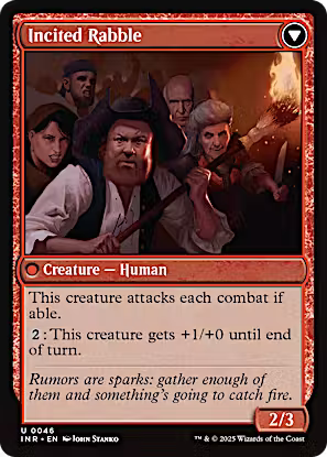 Town Gossipmonger // Incited Rabble [Innistrad Remastered] [Foil]