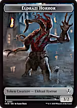 Clue // Eldrazi Horror Double-Sided Token [Innistrad Remastered Tokens] [Foil]