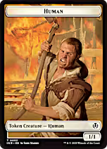 Spirit // Human (0002) Double-Sided Token [Innistrad Remastered Tokens] [Foil]