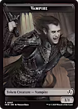 Blood // Vampire (0007) Double-Sided Token [Innistrad Remastered Tokens] [Foil]