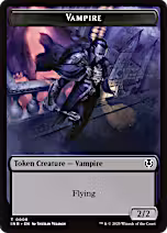 Vampire (0007) // Vampire (0008) Double-Sided Token [Innistrad Remastered Tokens] [Foil]