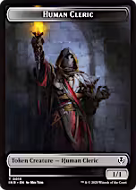 Demon // Human Cleric Double-Sided Token [Innistrad Remastered Tokens] [Foil]