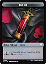Blood // Clue Double-Sided Token [Innistrad Remastered Tokens] [Foil]