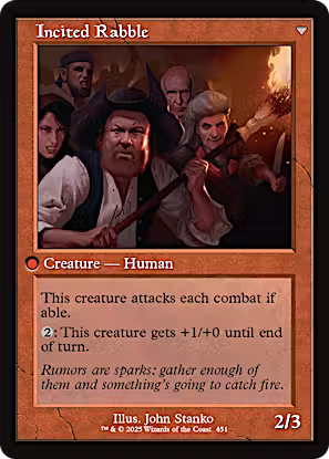 Town Gossipmonger // Incited Rabble (Retro Frame) [Innistrad Remastered] [Foil]