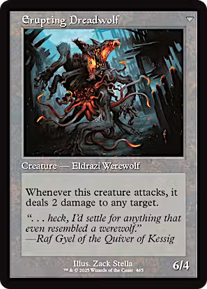 Smoldering Werewolf // Erupting Dreadwolf (Retro Frame) [Innistrad Remastered] [Foil]