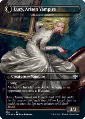 Innocent Traveler // Malicious Invader - Lucy Westenra // Lucy, Arisen Vampire [Innistrad: Crimson Vow] [Foil]