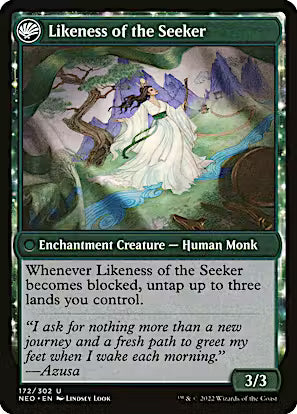 Azusa's Many Journeys // Likeness of the Seeker [Kamigawa: Neon Dynasty] [Foil]