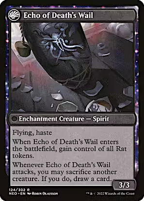 Tribute to Horobi // Echo of Death's Wail [Kamigawa: Neon Dynasty] [Foil]