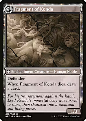 The Fall of Lord Konda // Fragment of Konda [Kamigawa: Neon Dynasty] [Foil]