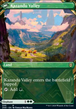 Kazandu Mammoth // Kazandu Valley (Showcase) [Zendikar Rising]