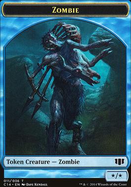 Kraken // Zombie (011/036) Double-Sided Token [Commander 2014 Tokens]