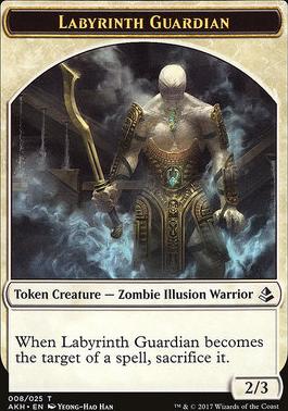 Warrior // Labyrinth Guardian Double-Sided Token [Amonkhet Tokens]
