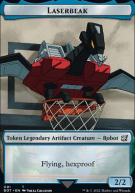 Powerstone // Laserbeak Double-Sided Token [The Brothers' War Tokens]